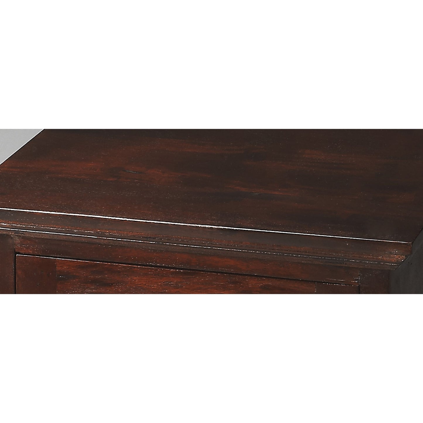 002 O-BUTLER-2771290 | Additional Silo | Baxter Transitional Chairside Table by Butler Specialty Company in dark brown and artifacts. Made from mango wood solids, mdf in a traditional style.
