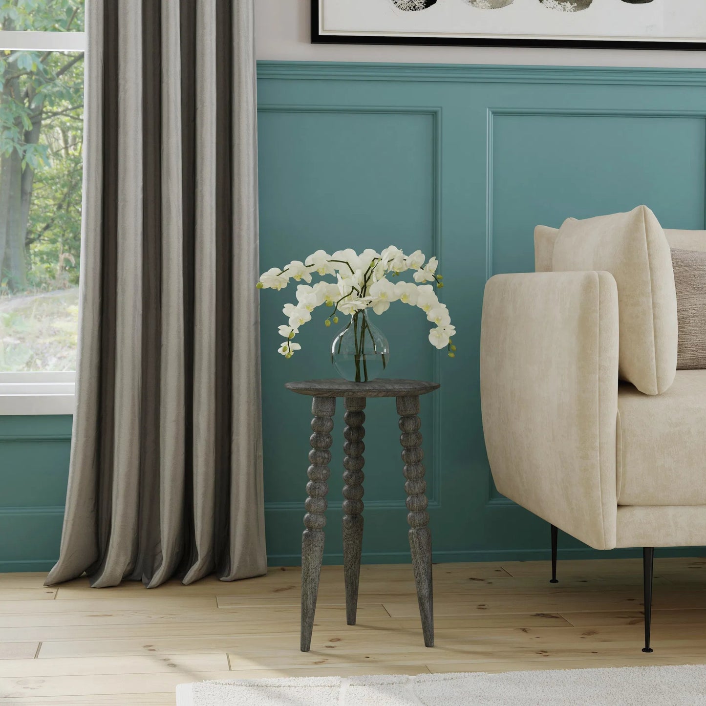 022 SI-1822271 | Lifestyle | Fluornoy Accent Table by Butler Specialty Company in artifacts. Made from mango wood solids in a traditional style.