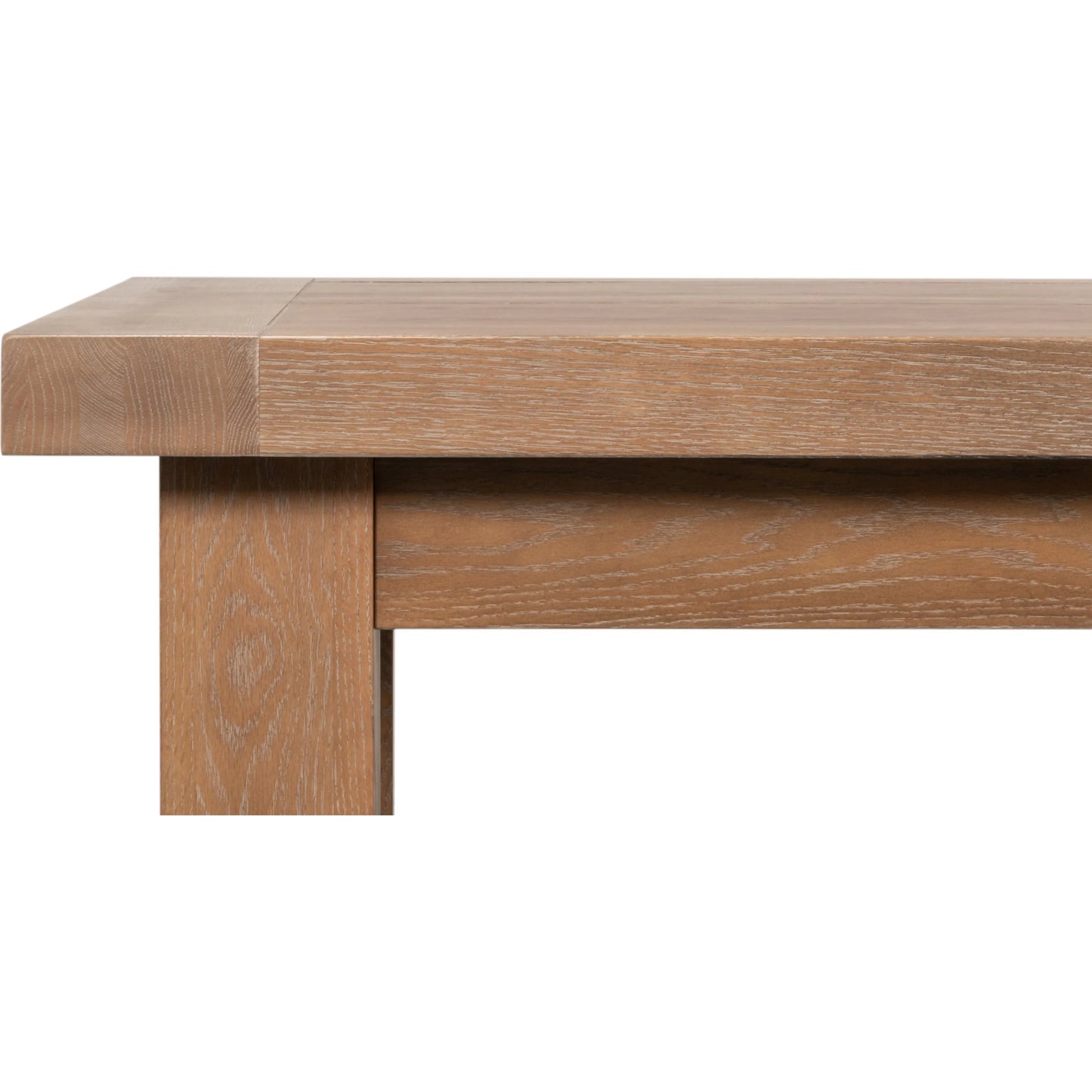 006 SI-2439038 | Closeup | Bauhaus Dining Table by Sarreid Ltd. in dusty oak, natural oak. Made from unique in a unique style.