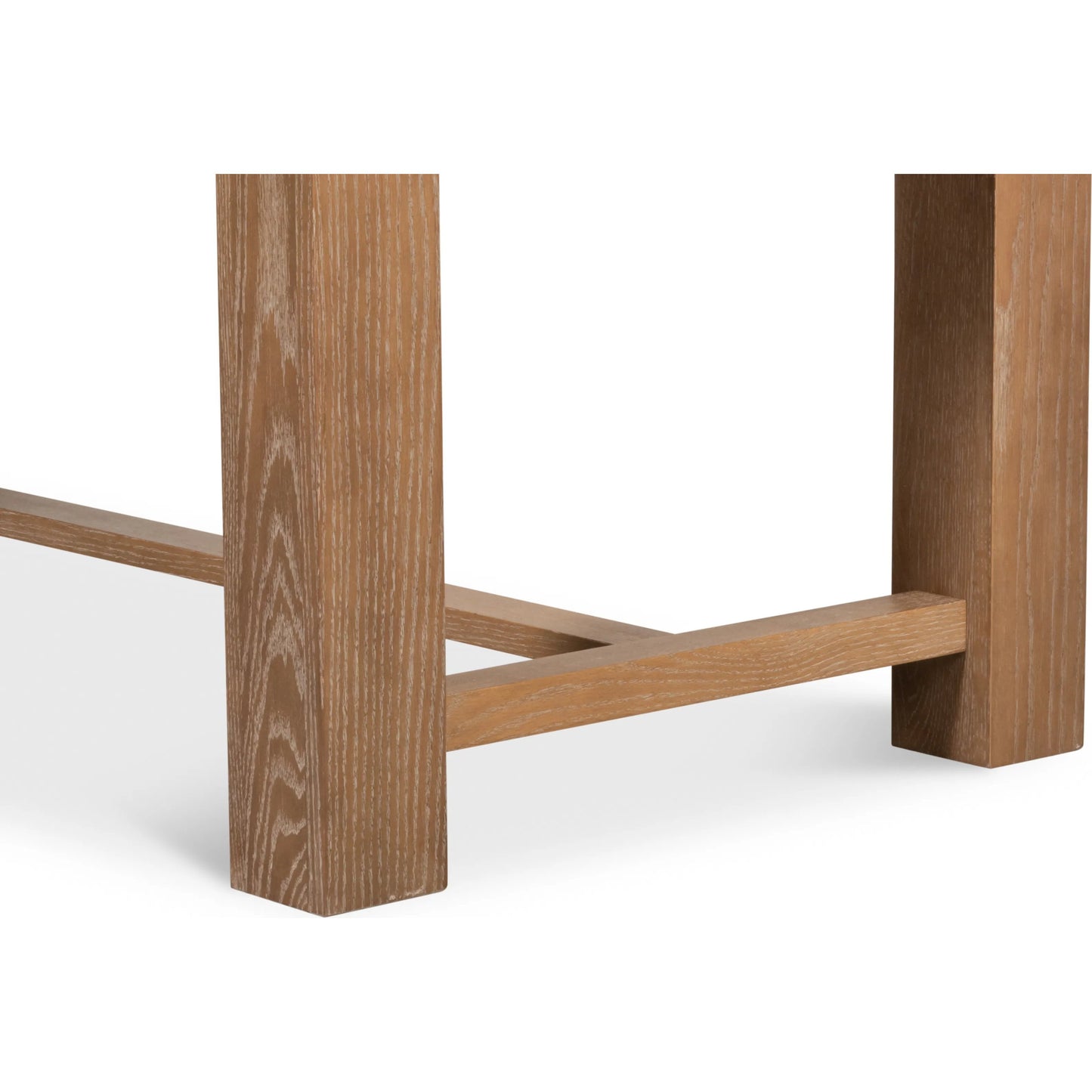 009 SI-2439038 | Closeup | Bauhaus Dining Table by Sarreid Ltd. in dusty oak, natural oak. Made from unique in a unique style.