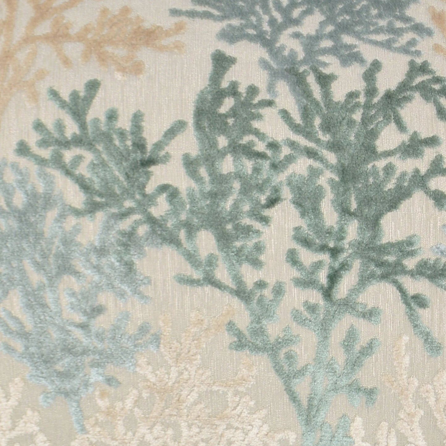 002 SI-2380552 | Closeup | Barbados Pillow by DV Kap Home in laguna. Made from 53% viscose, 47% polyester in a modern style.