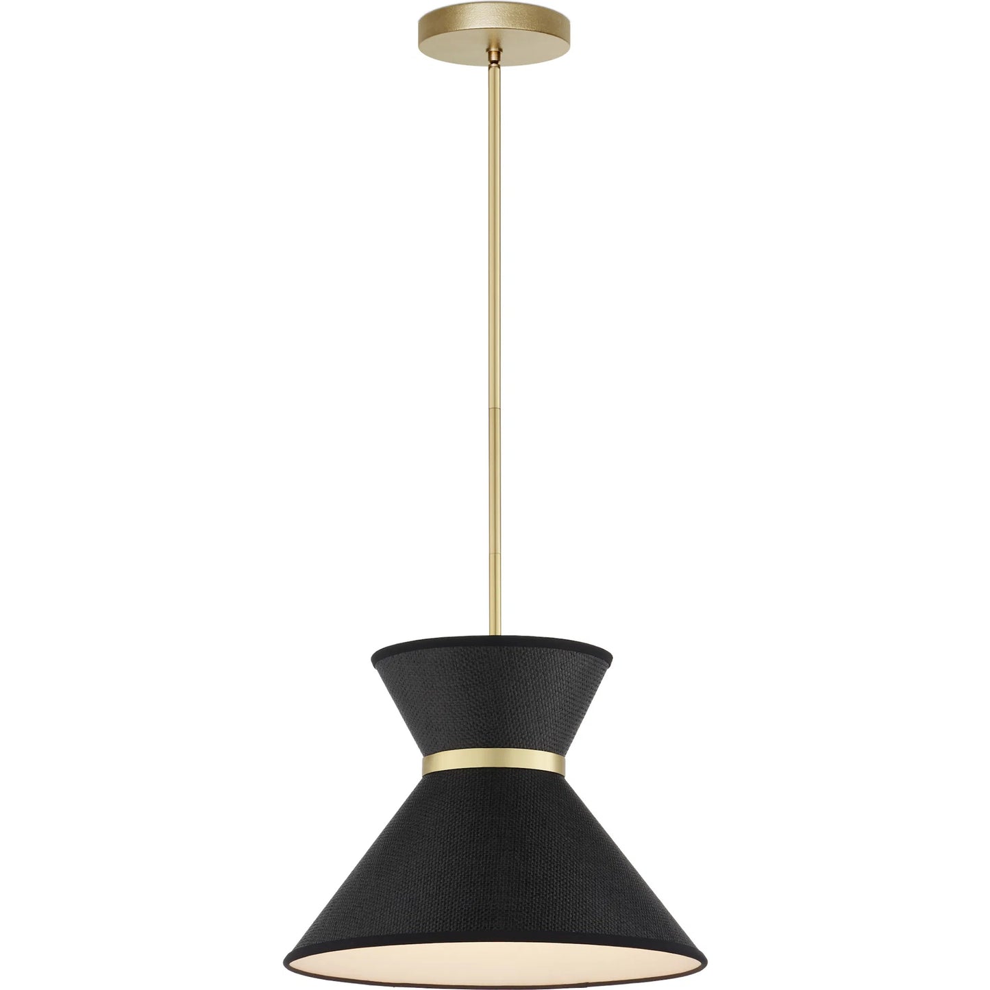 006 SI-2133854 | Additional Silo | Avignon Pendant by Currey and Company in black, polished brass. Made from metal, paper in a modern style.