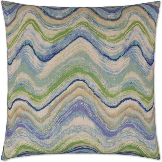 Genoa by DV Kap Home in blue, green. Made from 44% acrylic, 40% polyester, 16% cotton in a coastal style.