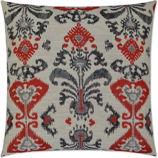 Sweet Retreat Pillow by DV Kap Home in red, grey. Made from 54% cotton, 46% polyester in a rustic style.