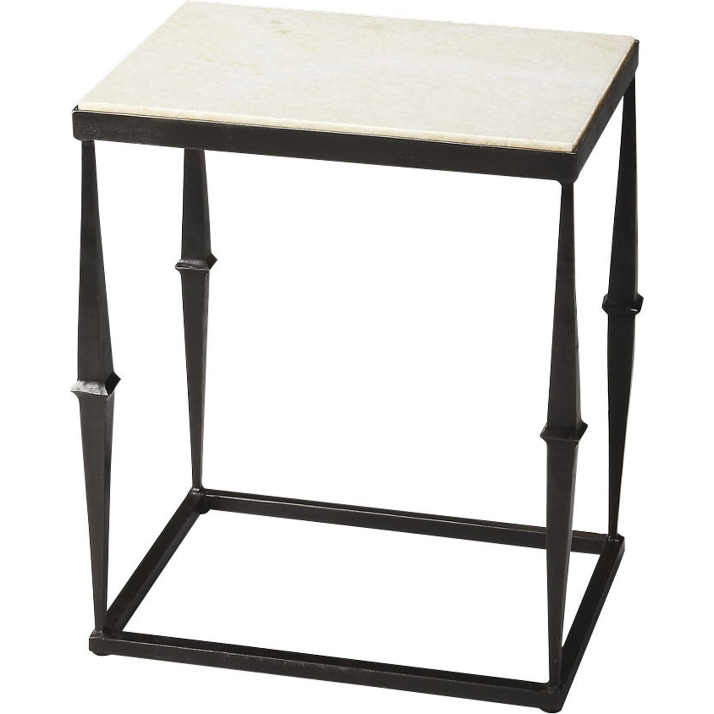 001 O-BUTLER-2841025 | Additional Silo | Jacoby Side Table by Butler Specialty Company in multi-color and metalworks. Made from iron, marble in a modern style.