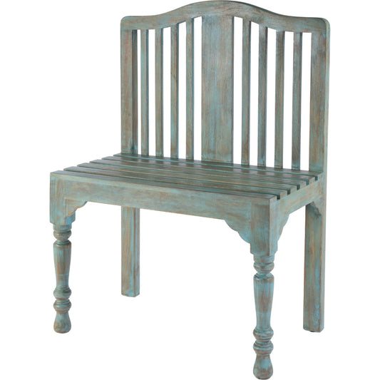 Roseland Bench by Butler Specialty Company in blue and heritage. Made from wood in a coastal style.