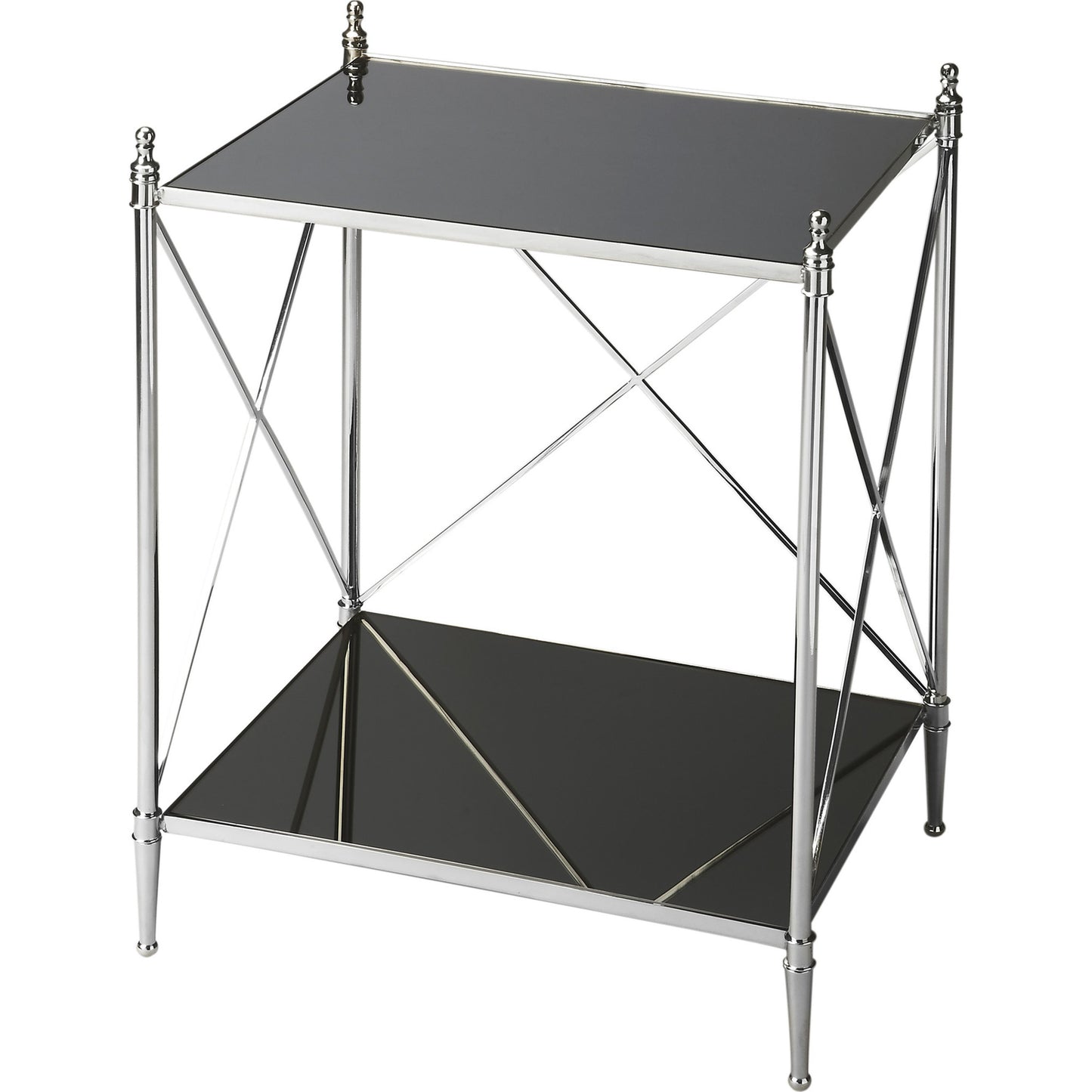 001 O-BUTLER-2862220 | Additional Silo | Deidre End Table by Butler Specialty Company in multi-color and nickel. Made from iron, glass, aluminum in a modern style.