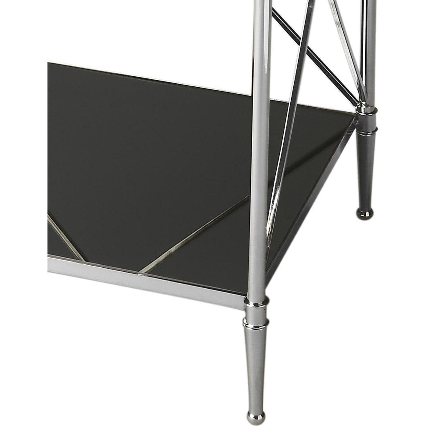 004 O-BUTLER-2862220 | Additional Silo | Deidre End Table by Butler Specialty Company in multi-color and nickel. Made from iron, glass, aluminum in a modern style.