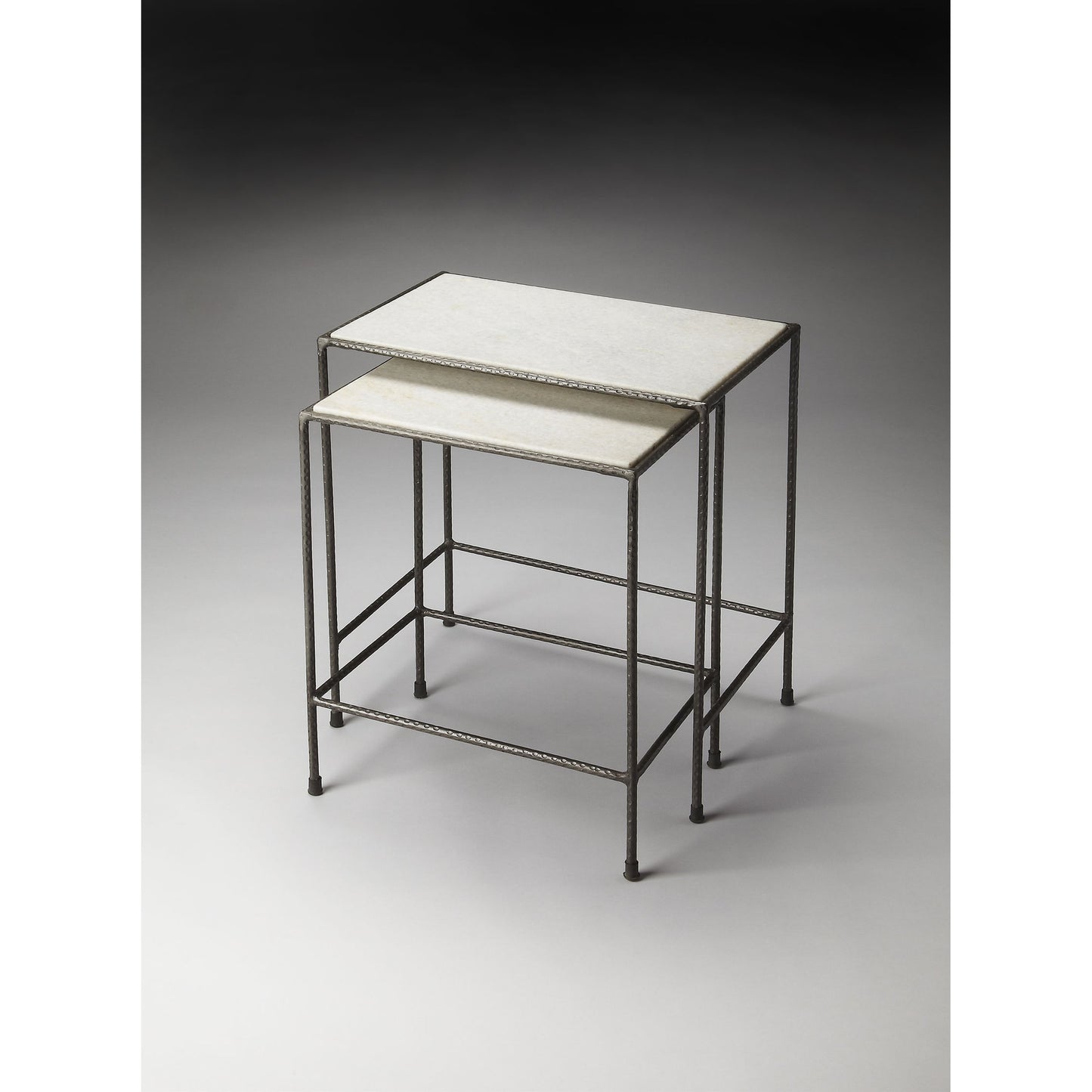003 O-BUTLER-2870330 | Additional Silo | Carrera Marble Nesting Tables by Butler Specialty Company in multi-color and metalworks. Made from iron, marble in a modern style.