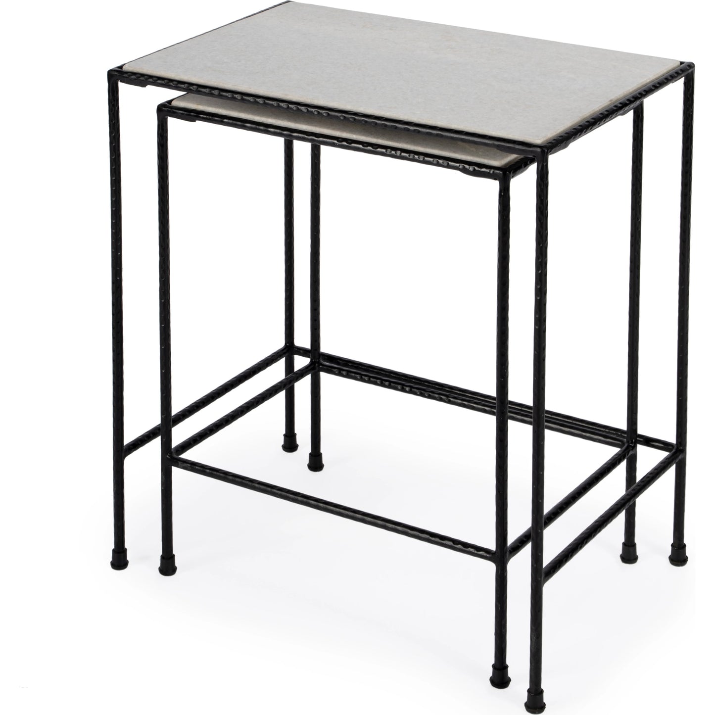 006 O-BUTLER-2870330 | Additional Silo | Carrera Marble Nesting Tables by Butler Specialty Company in multi-color and metalworks. Made from iron, marble in a modern style.