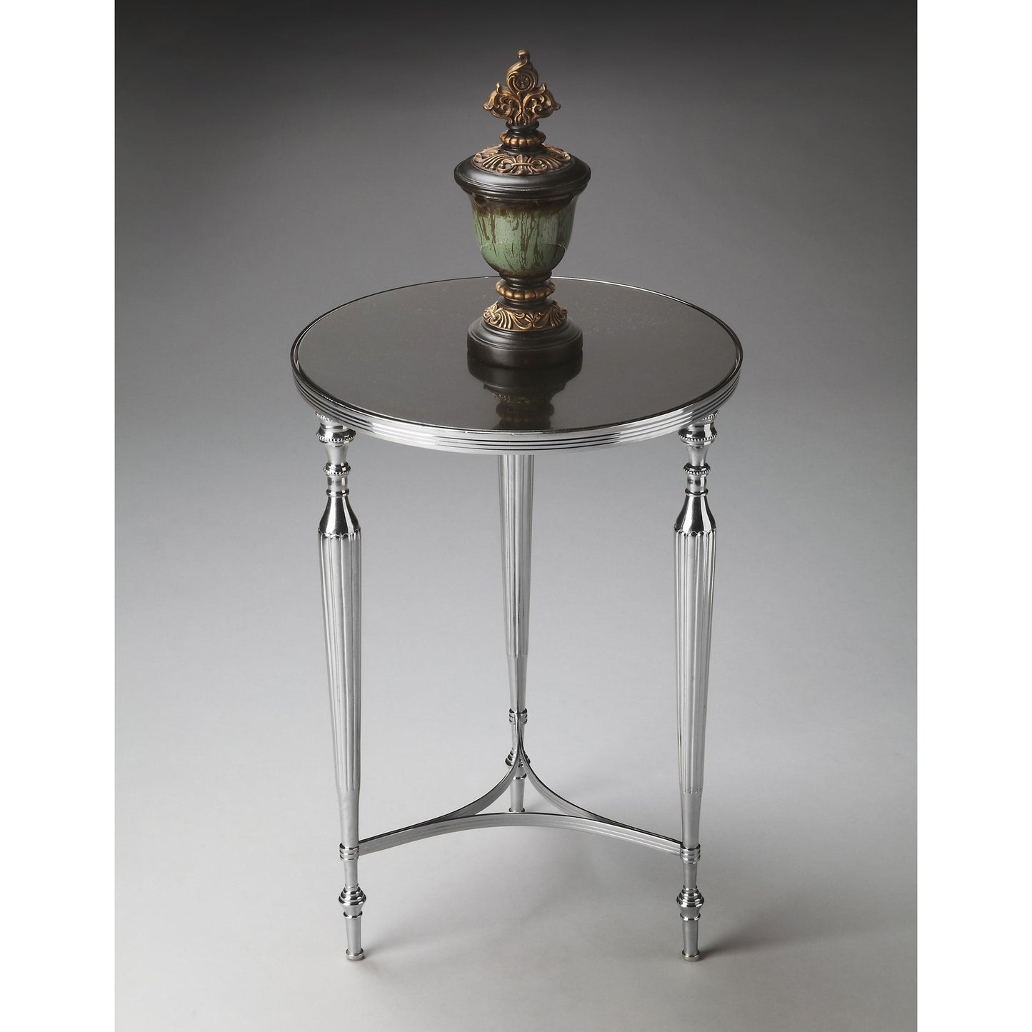 003 O-BUTLER-2881220 | Additional Silo | Ciara Side Table by Butler Specialty Company in multi-color and nickel. Made from aluminum, glass in a modern style.