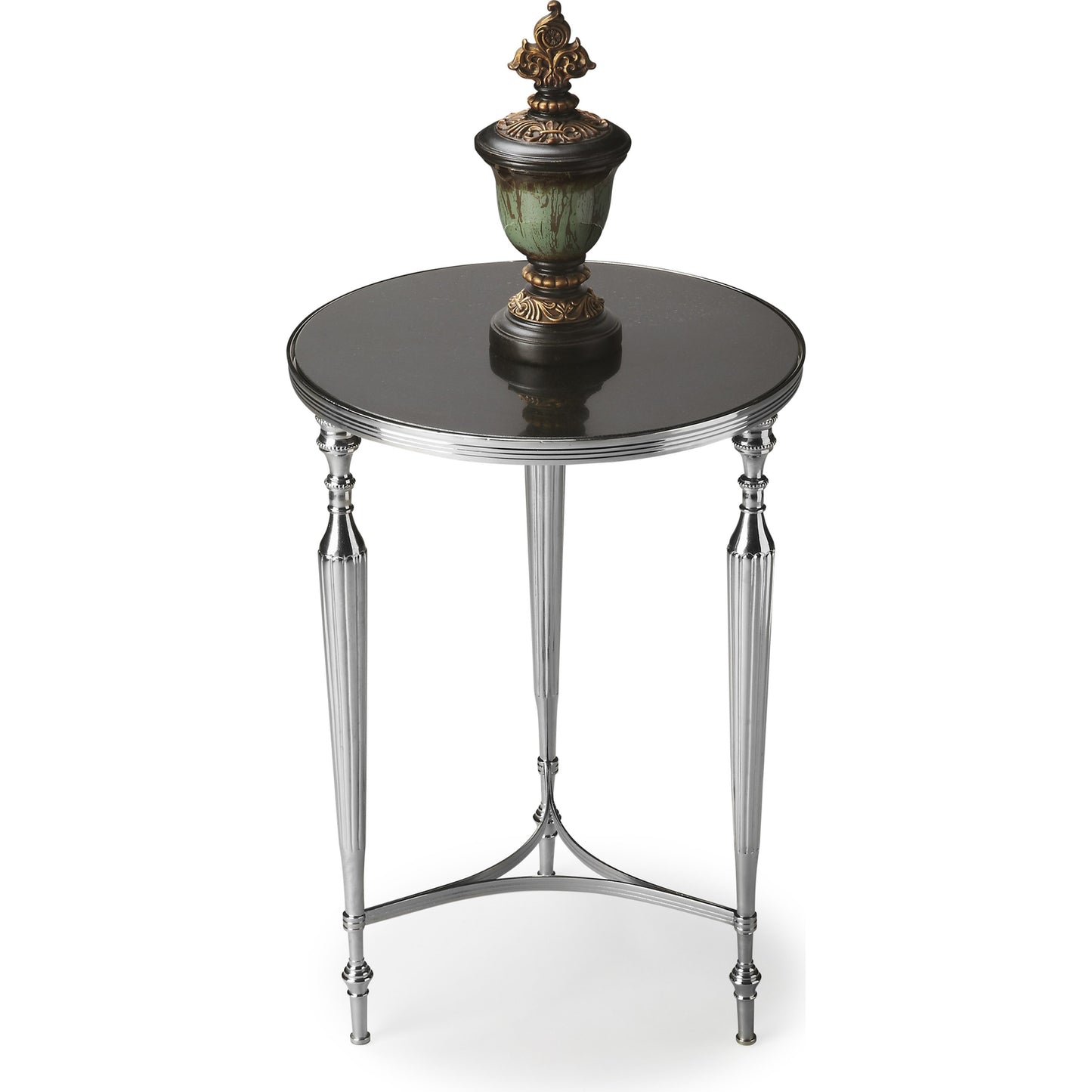 002 O-BUTLER-2881220 | Additional Silo | Ciara Side Table by Butler Specialty Company in multi-color and nickel. Made from aluminum, glass in a modern style.