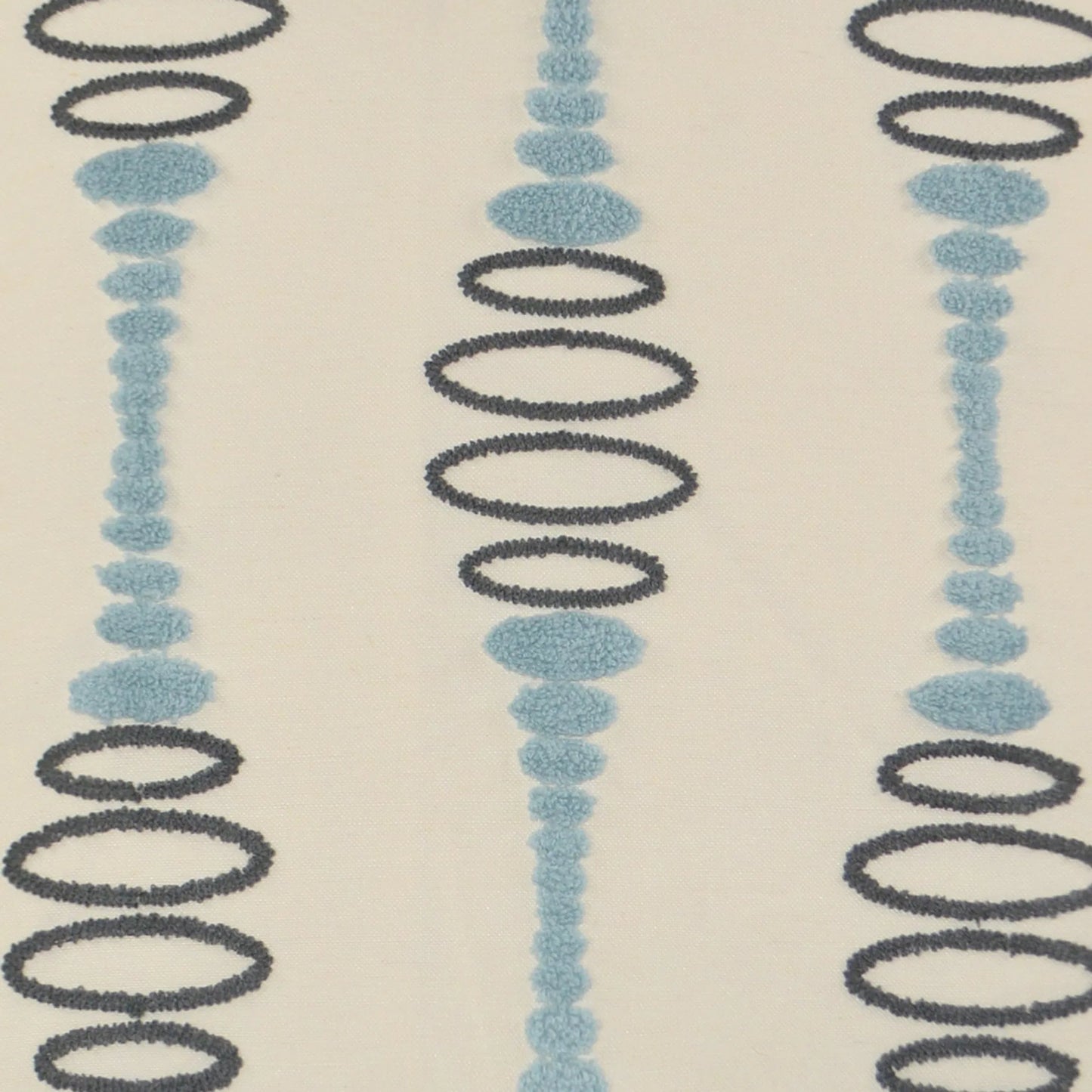 001 SI-2381996 | Closeup | Pogo Pillow by DV Kap Home in blue. Made from 28% viscose, 28% acrylic, 22% linen, 22% polyester in a transitional style.