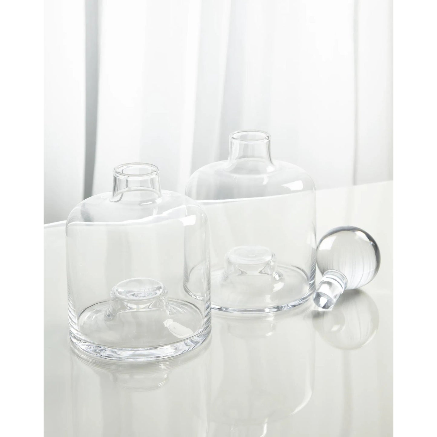017 SR-701103 | Lifestyle | Double Stac Decanter by Global Views. Made from glass in a transitional style.