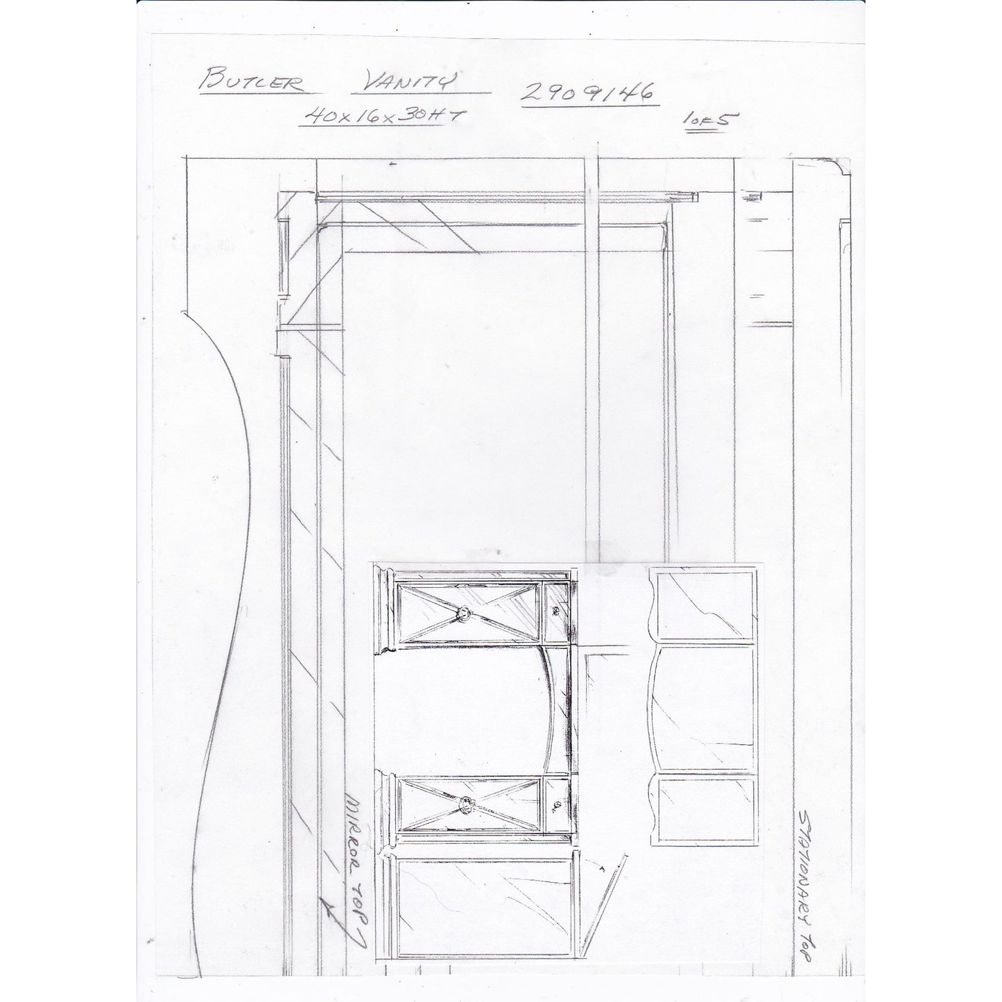 008 O-BUTLER-2909146 | Additional Silo | Celeste Mirrored Vanity by Butler Specialty Company in silver and mirror. Made from wood, wood products, mirror in a transitional style.
