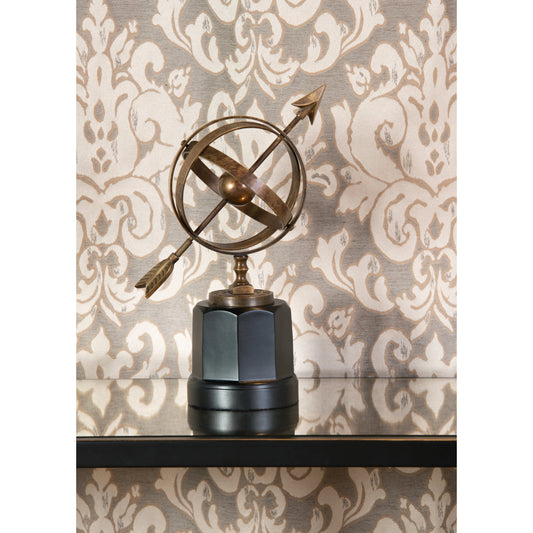 Armillary by Wildwood in antique patina, natural black. Made from brass in a traditional style.