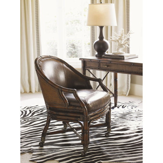Rum Runner Desk Chair by Sligh in brown. Made from unique in a coastal style.