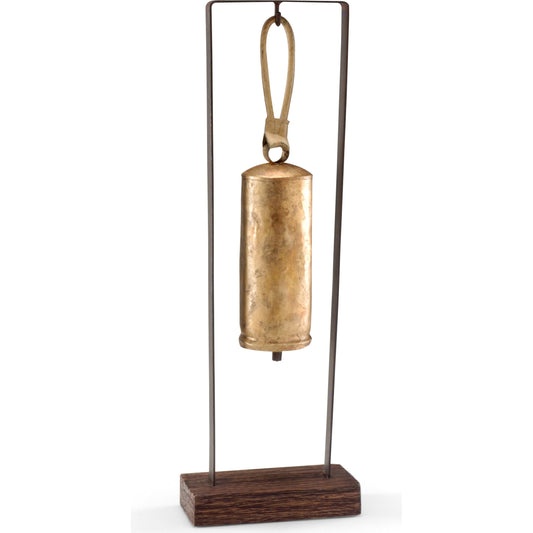 001 SR-384815 | Primary Silo | Bells I by Wildwood in patina, natural brown, brown. Made from brass bell with patina, wood, iron in a eclectic & global style.