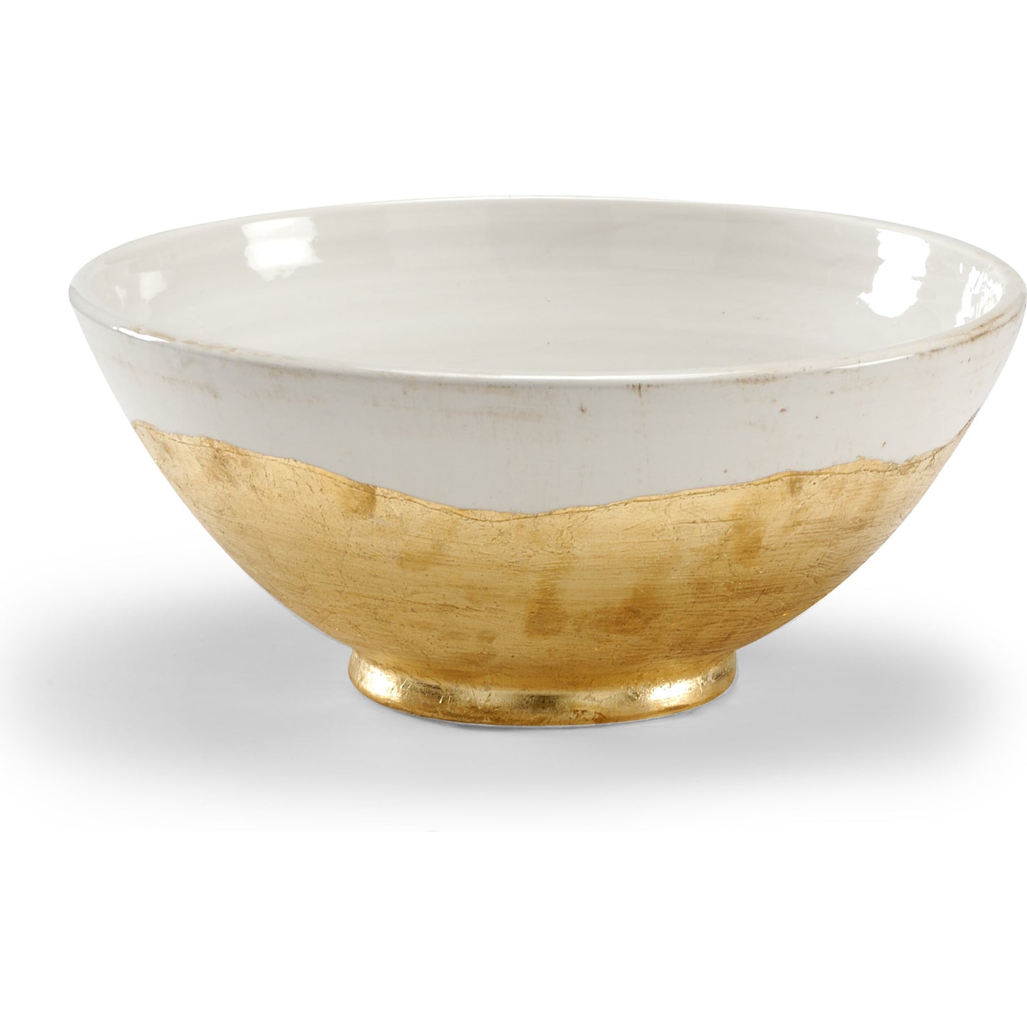 001 SR-385013 | Additional Silo | Centerpiece Bowl by Wildwood in white, gold. Made from ceramic in a transitional style.