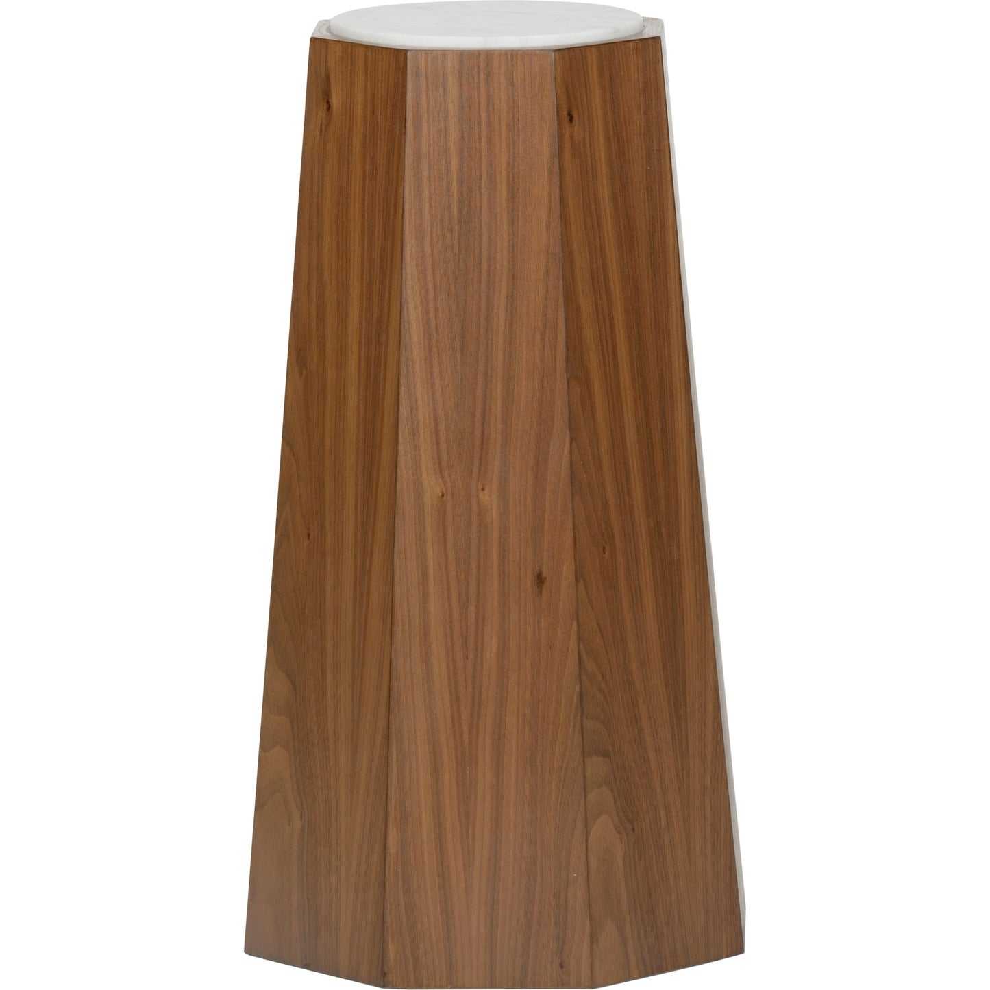 001 SI-2104813 | Primary Silo | Laurence Accent Table by Wildwood in walnut, natural white. Made from wood/carrera marble in a modern style.