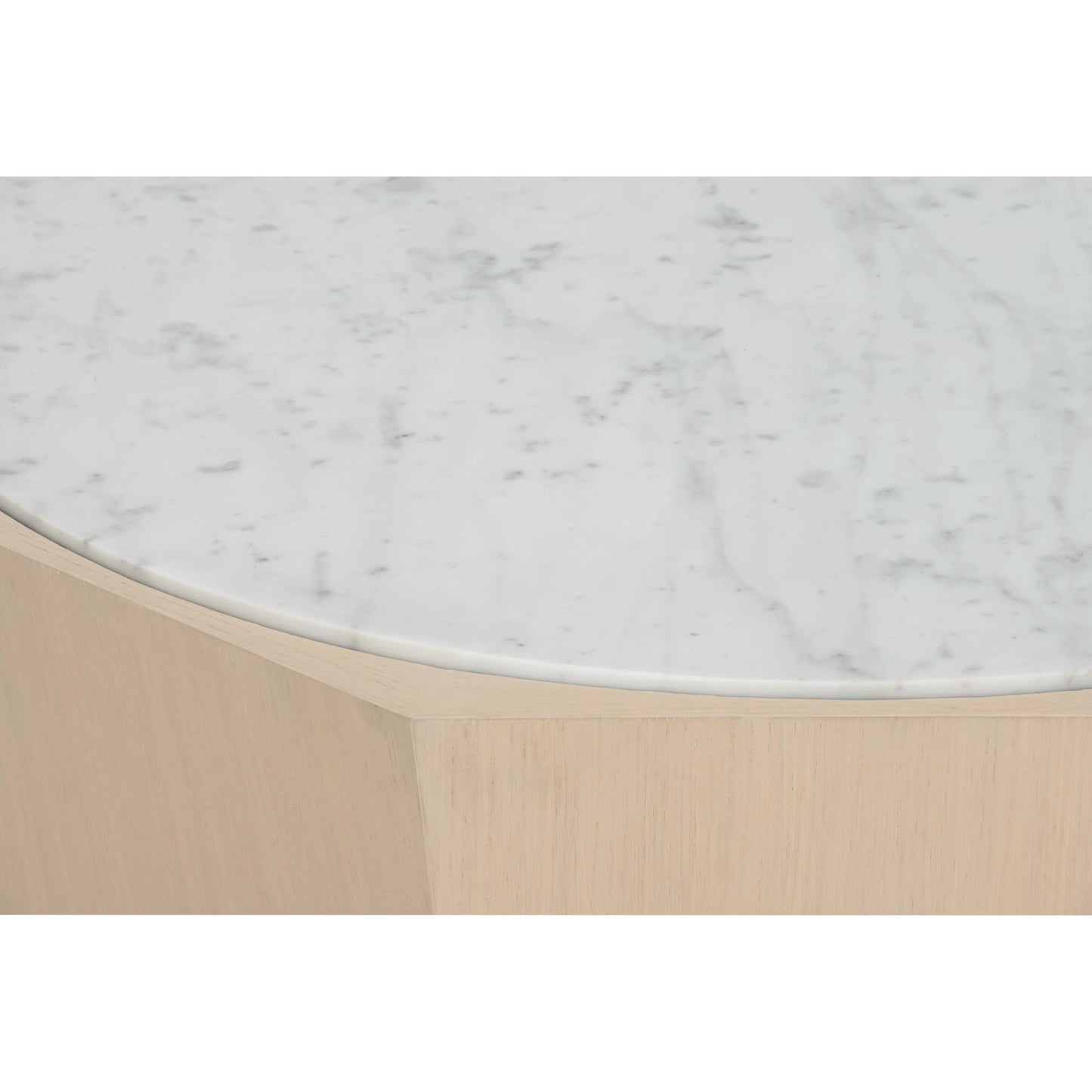 003 SI-2104812 | Additional Silo | Laurence Inverted Coffee Table by Wildwood in rift cut white oak, natural white. Made from oak, marble in a modern style.