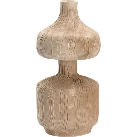 001 SI-2104816 | Primary Silo | Marley Vase by Wildwood in matte beige glaze. Made from unique in a transitional style.