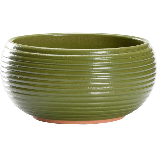 001 SI-2104821 | Primary Silo | June Bowl by Wildwood in green semi-matte glaze, terra cotta. Made from unique in a eclectic & global style.