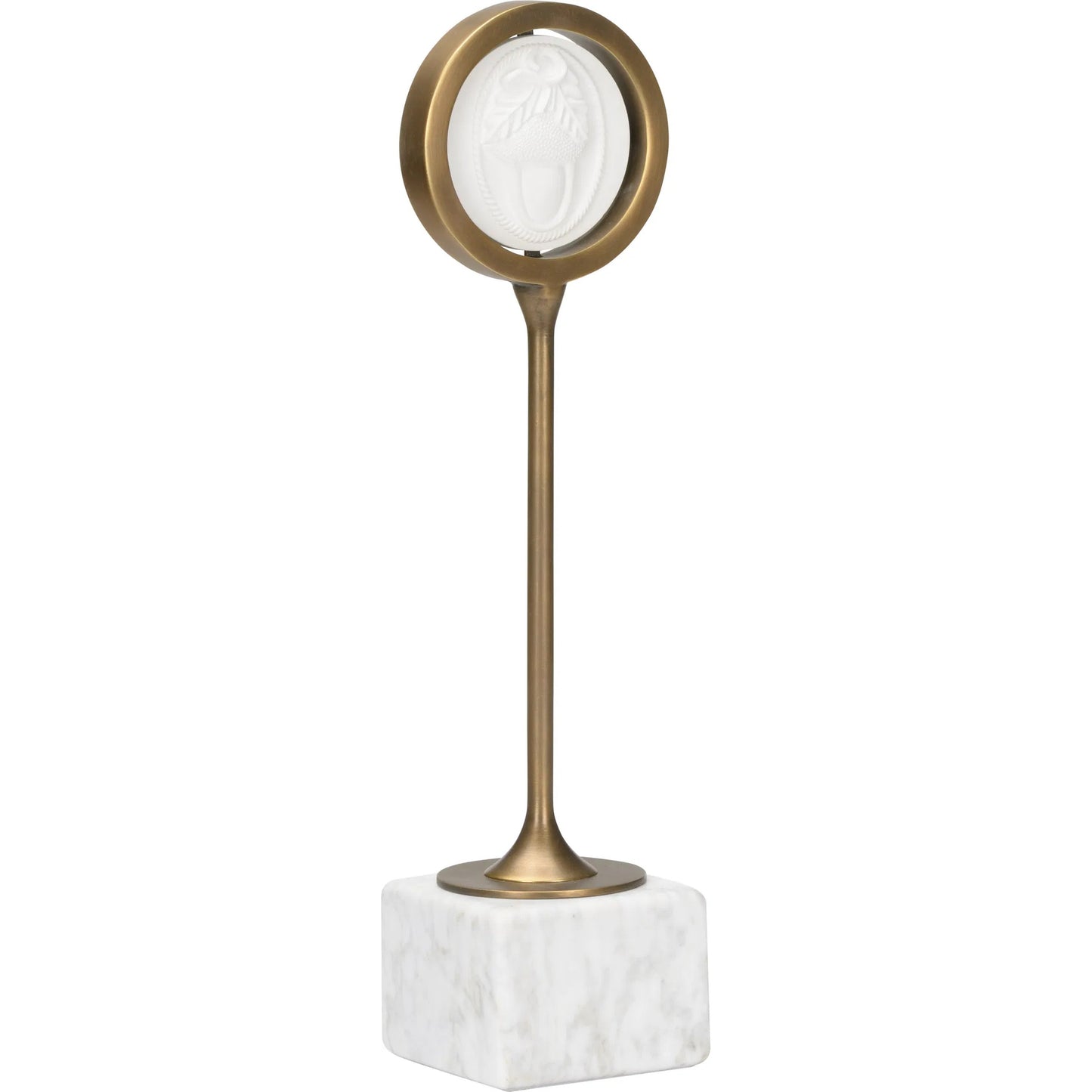 001 SI-2335256 | Primary Silo | Oak Leaf Tall Intaglio by Wildwood in white, cream, gold and natural white, antique brass, matte white. Made from unique in a transitional style.
