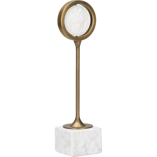 001 SI-2335256 | Primary Silo | Oak Leaf Tall Intaglio by Wildwood in white, cream, gold and natural white, antique brass, matte white. Made from unique in a transitional style.