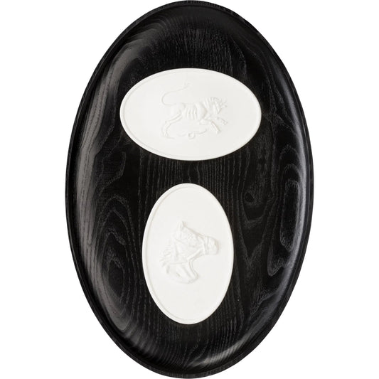 Toro Framed Intaglios II by Wildwood in black, white, cream and black, matte white. Made from unique in a modern style.