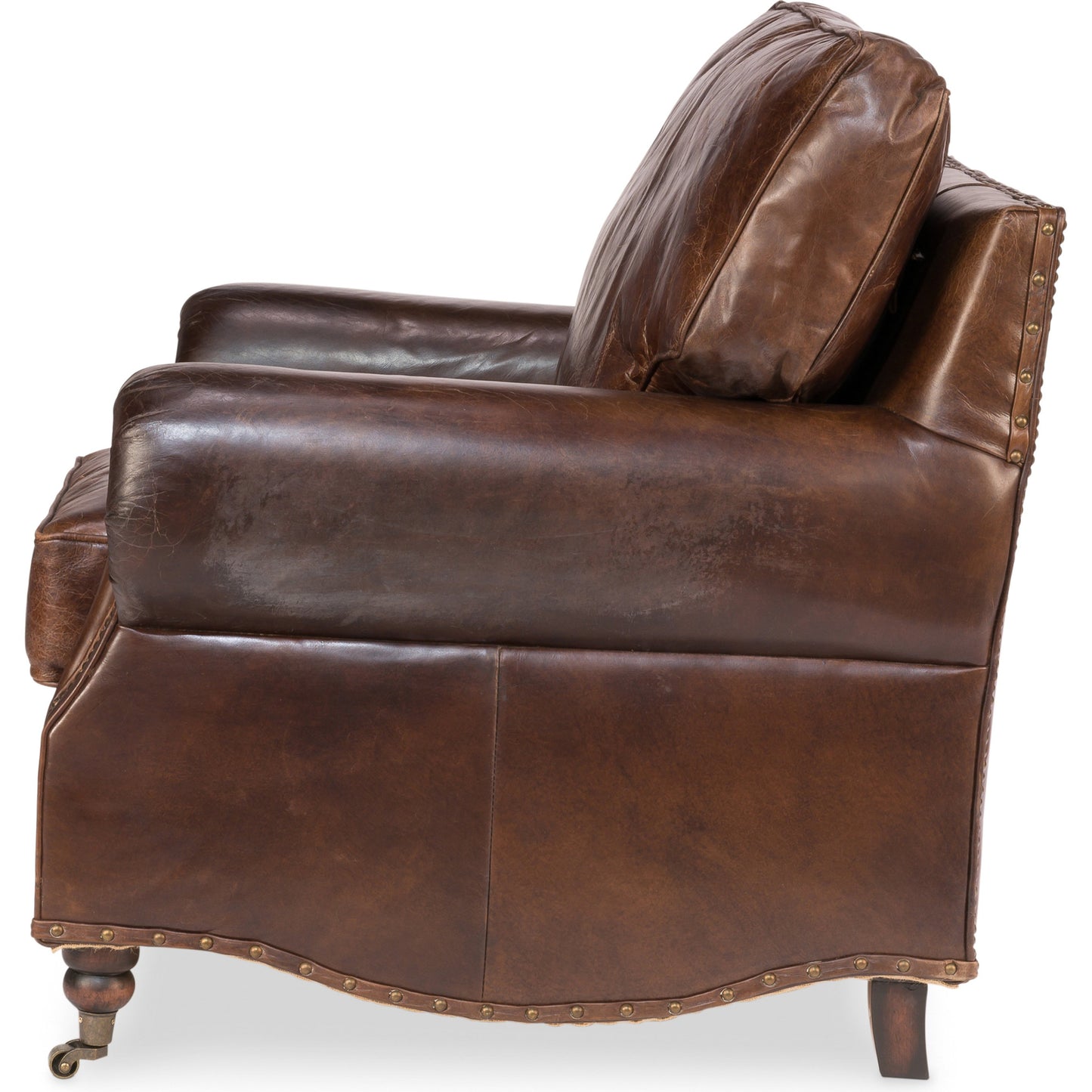 003 S-242924 | Additional Silo | Papa's Chair by Sarreid Ltd. in brown. Made from wood, leather in a traditional style.