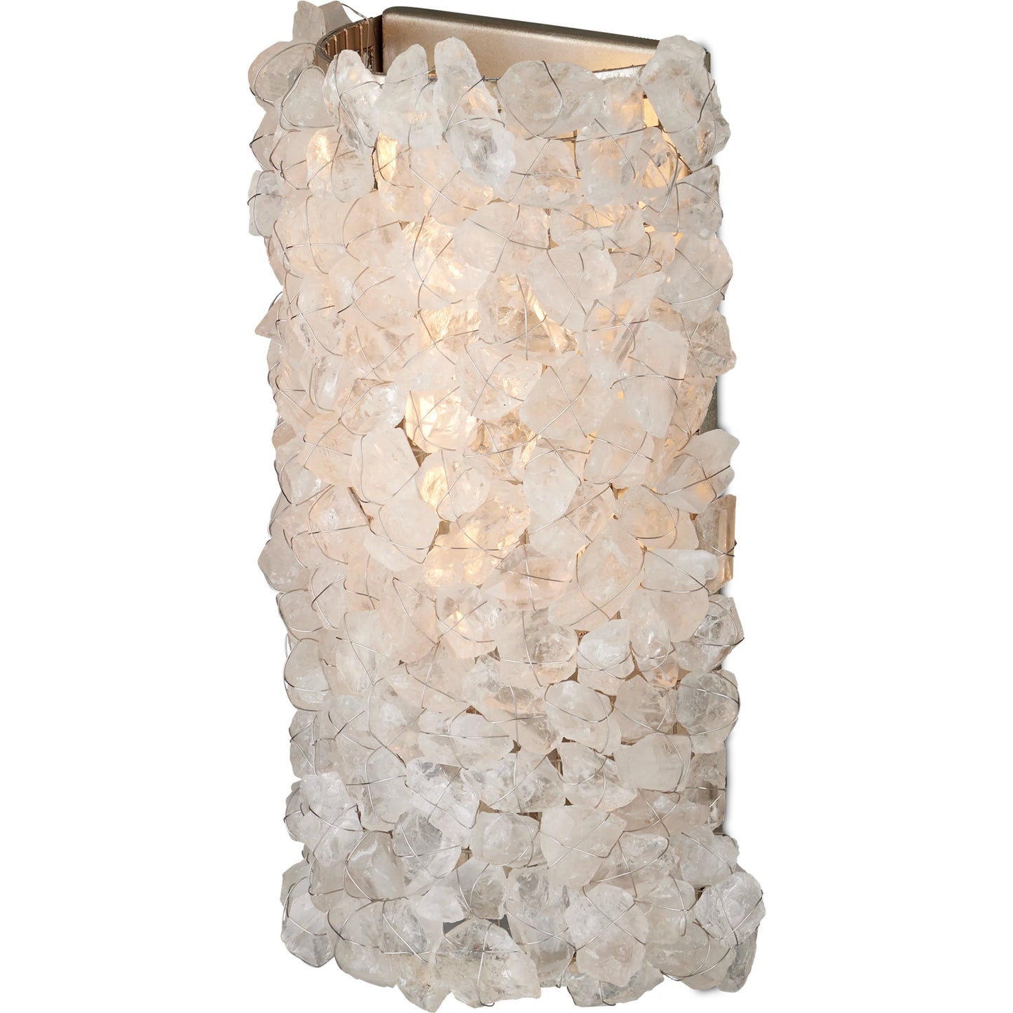 003 SI-2191745 | Additional Silo | Iconoclast Wall Sconce by Currey and Company in contemporary silver leaf, contemporary silver, natural. Made from wrought iron, rock crystal in a modern style.