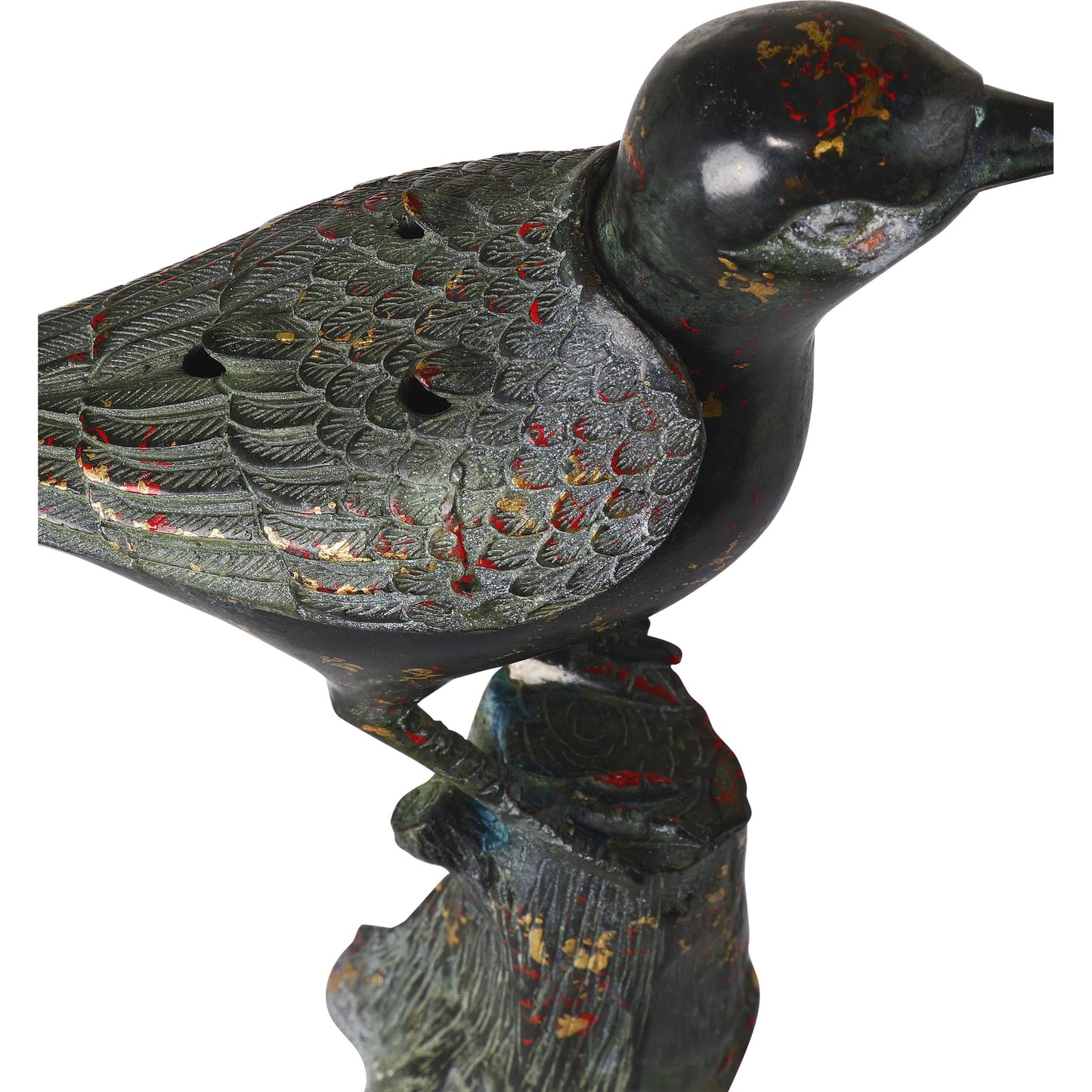 003 SI-2387048 | Additional Silo | Han Dynasty Bird by Currey and Company in dark bronze. Made from bronze in a unique style.
