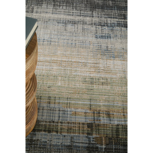 Greenwich Gradient & GRW39U2F Indoor/Outdoor Rug by Feizy in green, black, ivory. Made from polypropylene, polyester in a unique style.