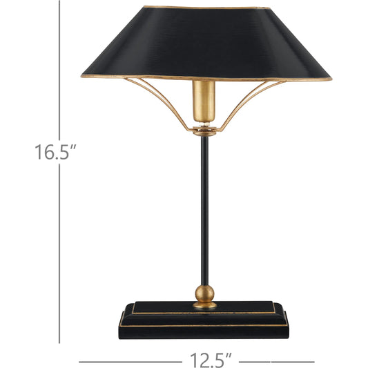Daphne Table Lamp by Currey and Company. Made from iron, brass, engineered wood in a modern style.