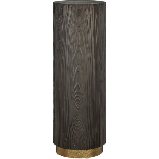 001 SI-2007895 | Primary Silo | Terra Pedestal by Currey and Company in bronze, brass. Made from natural wood, brass in a modern style.