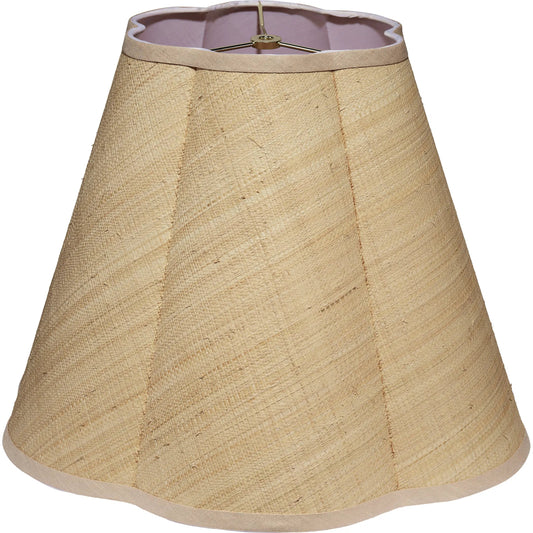 012 SI-2249110 | Primary Silo | Scalloped Lamp Shade by Jamie Young in natural and natural raffia. Made from 100% raffia in a modern style.