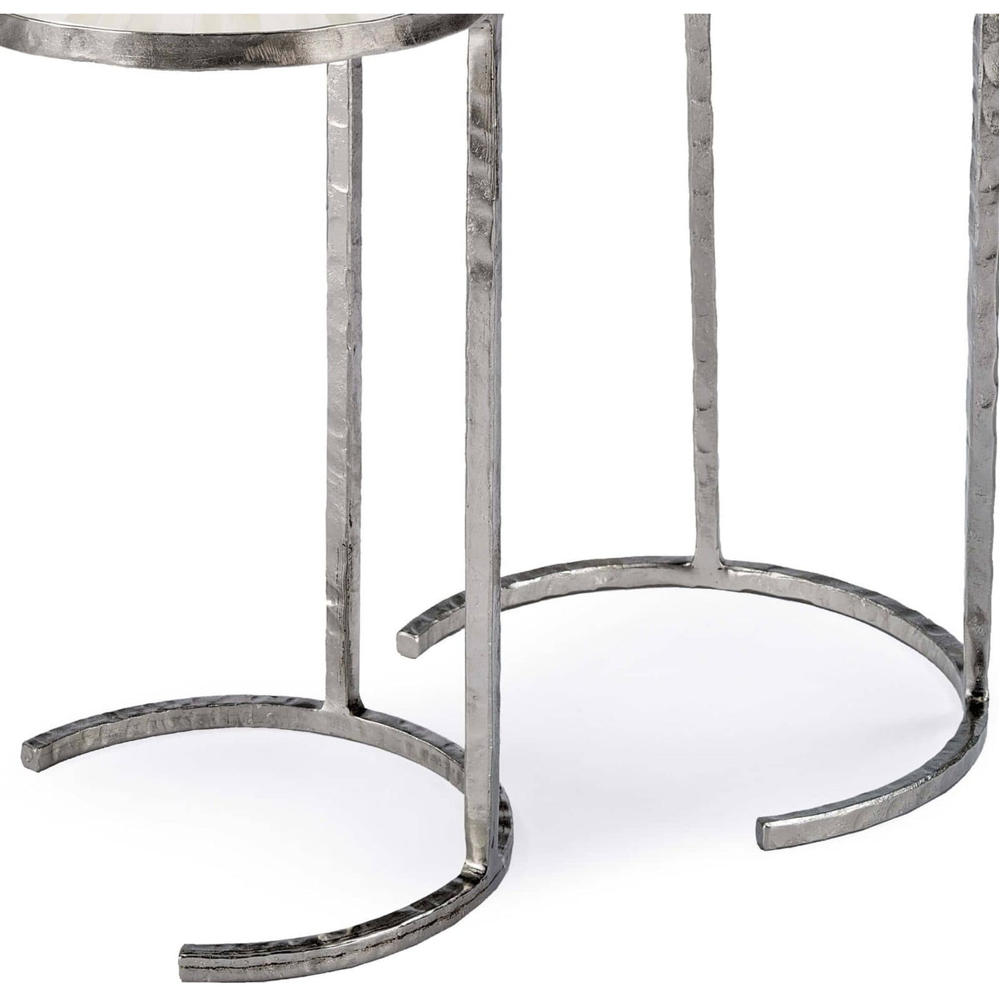 003 S-286751 | Additional Silo | Bone Veneer Nesting Tables by Regina Andrew in nickel and polished nickel. Made from steel in a modern style.