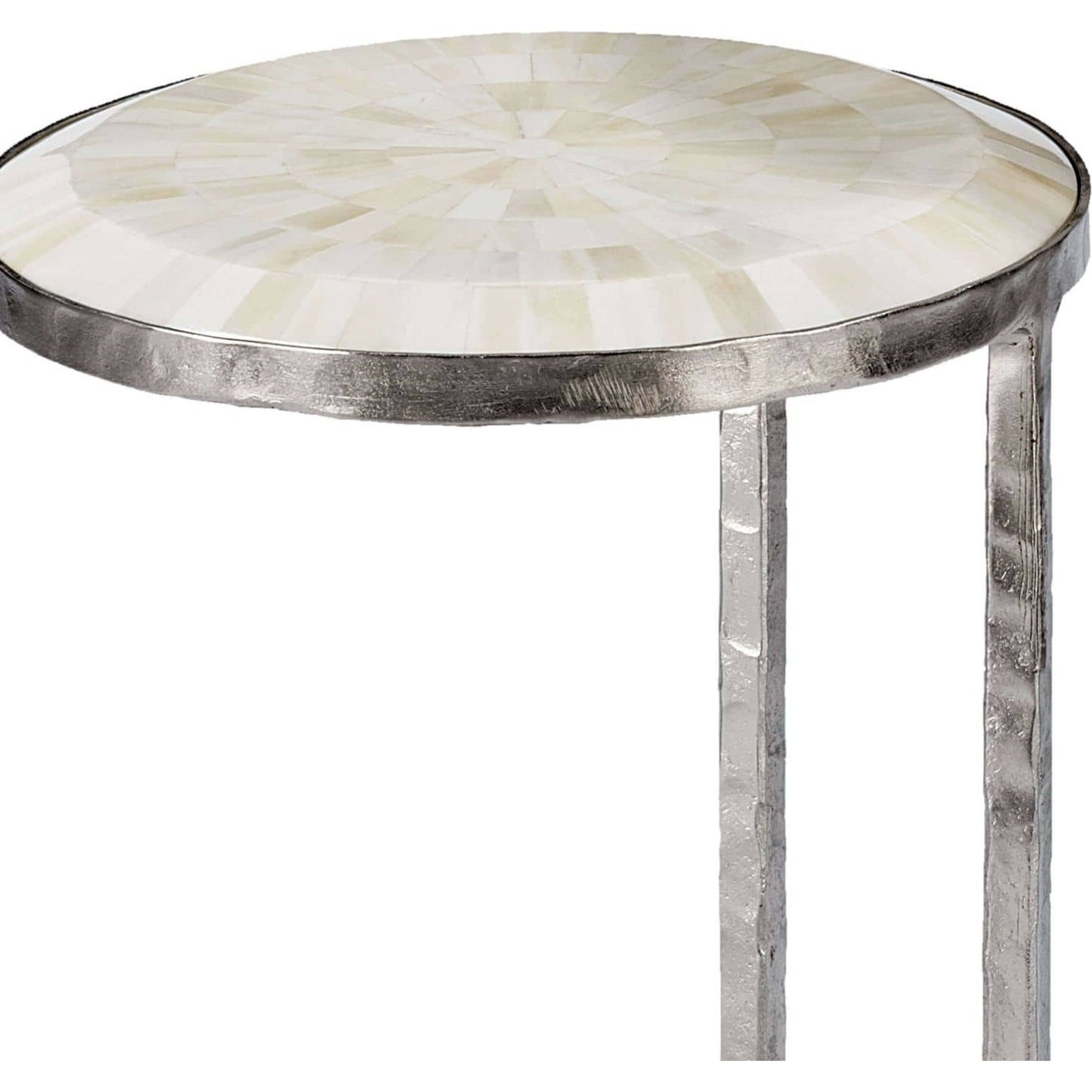 004 S-286751 | Additional Silo | Bone Veneer Nesting Tables by Regina Andrew in nickel and polished nickel. Made from steel in a modern style.