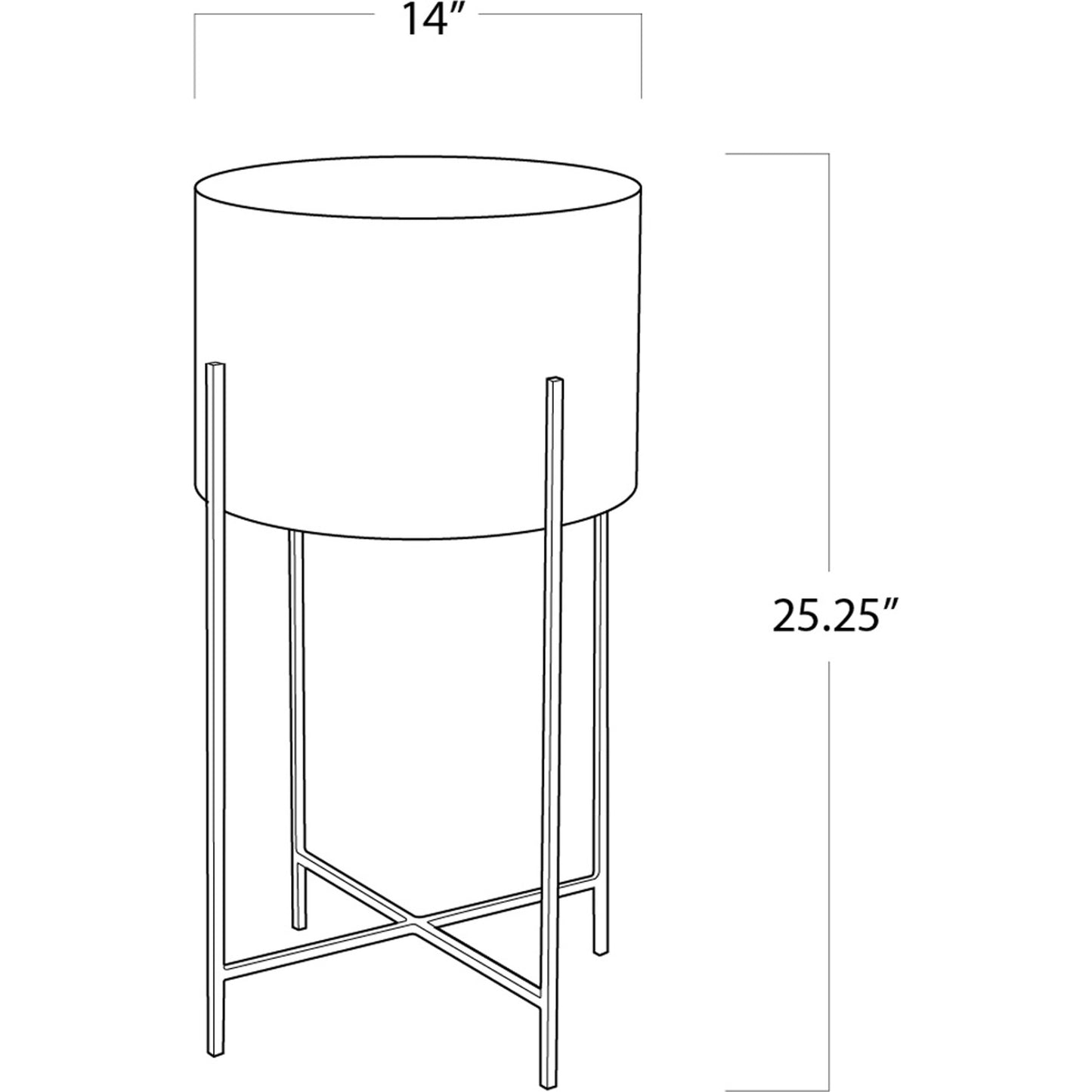 005 S-286748,S-286749 | Additional Silo | Bone Drum Table by Regina Andrew. Made from brass in a eclectic & global style.