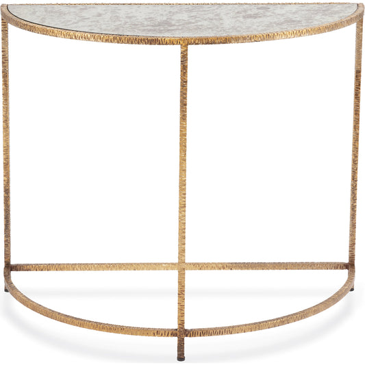 Anastasia Demilune by Regina Andrew in gold and antique gold. Made from iron in a modern style.