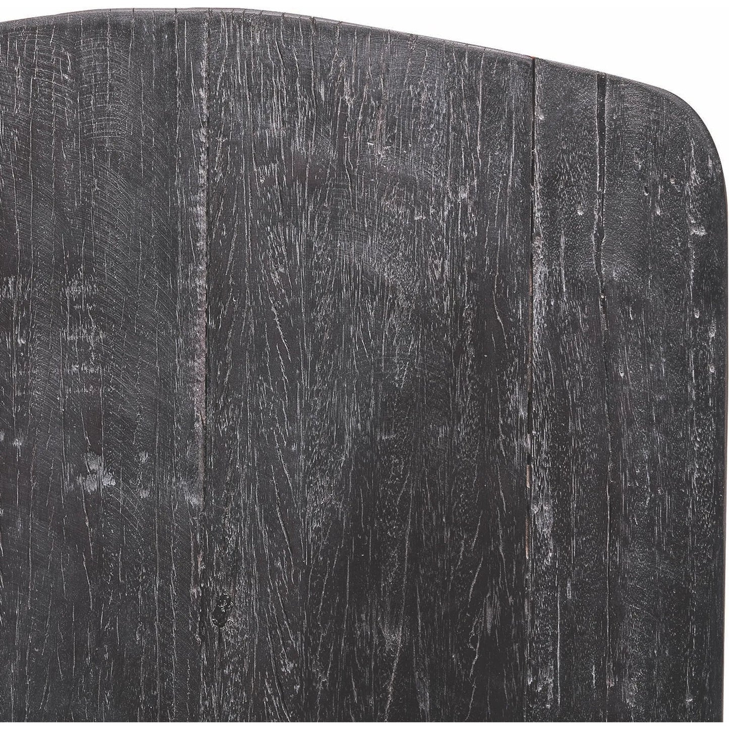 003 SI-2629034 | Closeup | Astro Wood Bench by Regina Andrew in black and black. Made from reclaimed wood in a unique style.