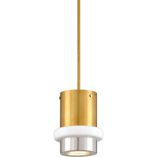 Beckenham Chandelier by Corbett in vintage polished brass, nickel. Made from solid brass in a modern style.
