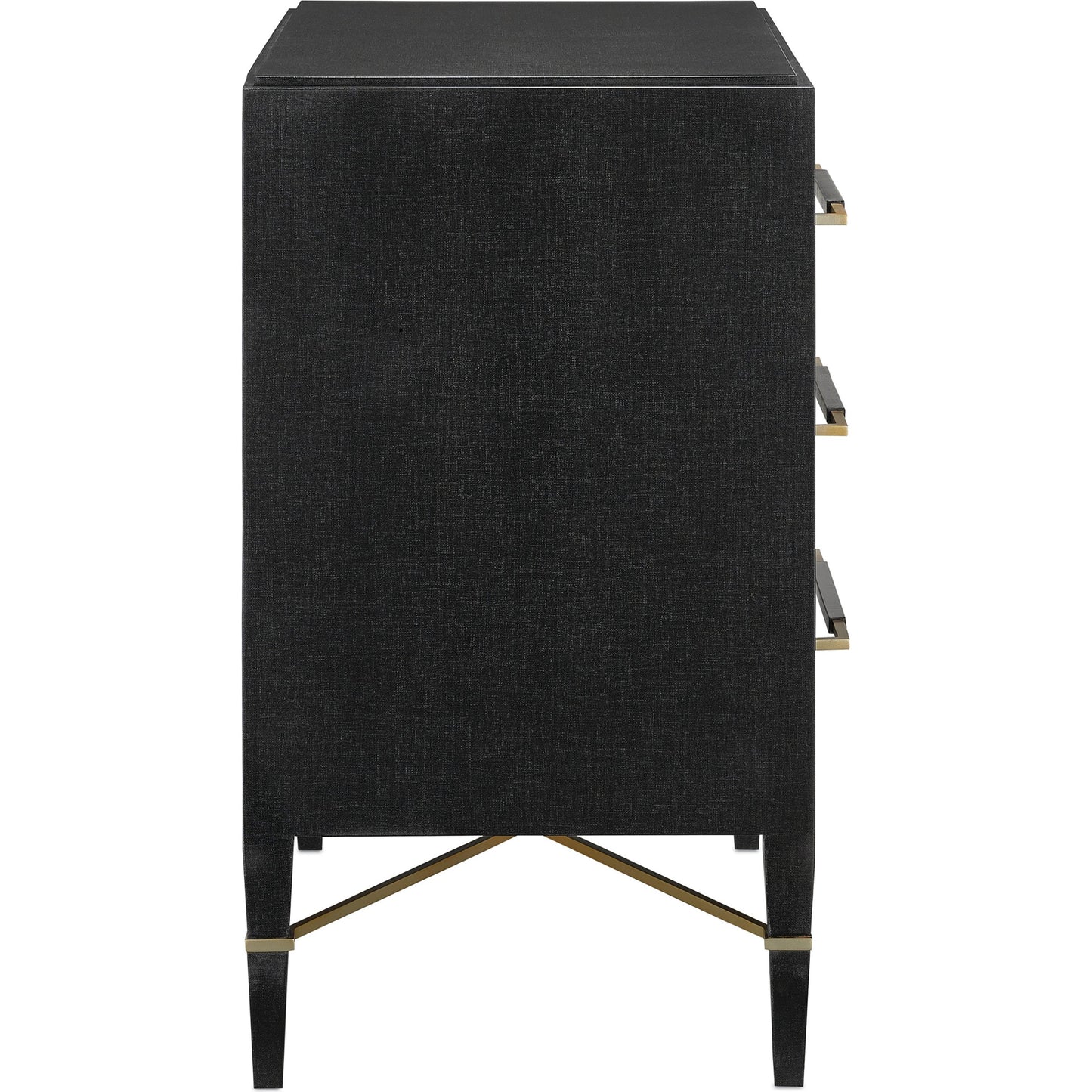 005 S-258263 | Additional Silo | Verona Chest by Currey and Company in black, champagne. Made from solid wood, engineered hardwood in a modern style.