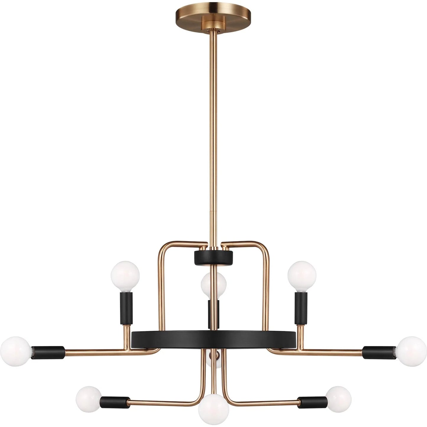 001 SI-2239144 | Primary Silo | Royce Nine Light Chandelier by Visual Comfort & Co. in satin brass. Made from steel in a modern style.