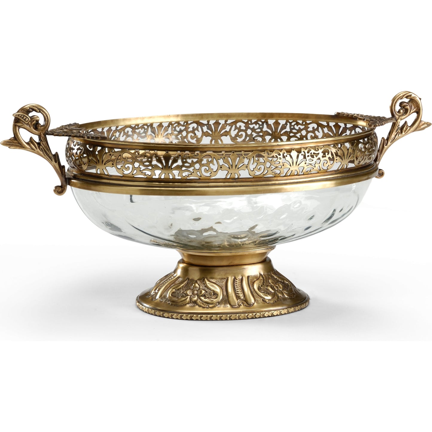 001 SR-385014 | Primary Silo | Centrepiece by Wildwood in clear, antique patina. Made from mouth blown glass in a traditional style.