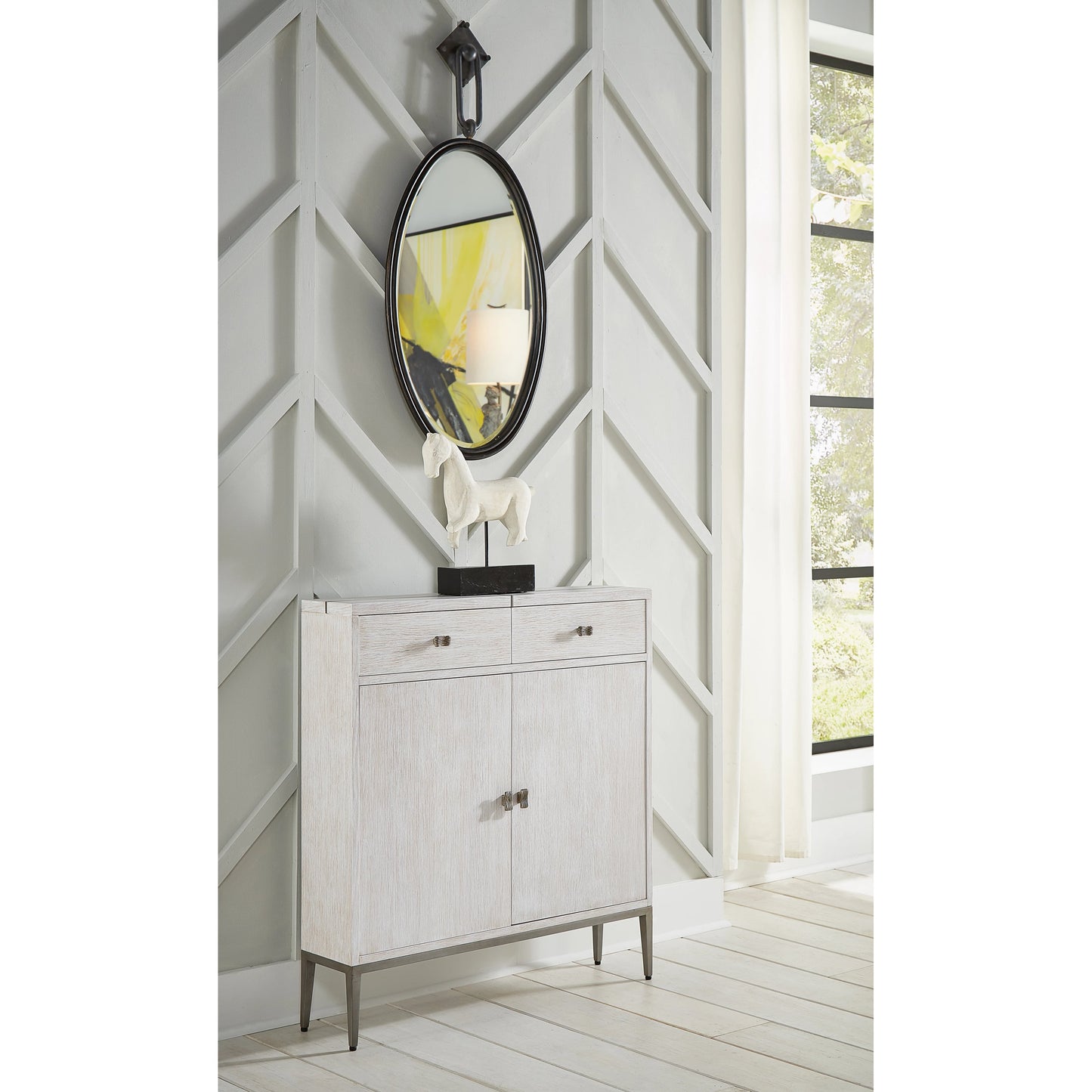 002 SR-386314 | Lifestyle | Running Horse by Wildwood in white, black. Made from wood in a eclectic & global style.