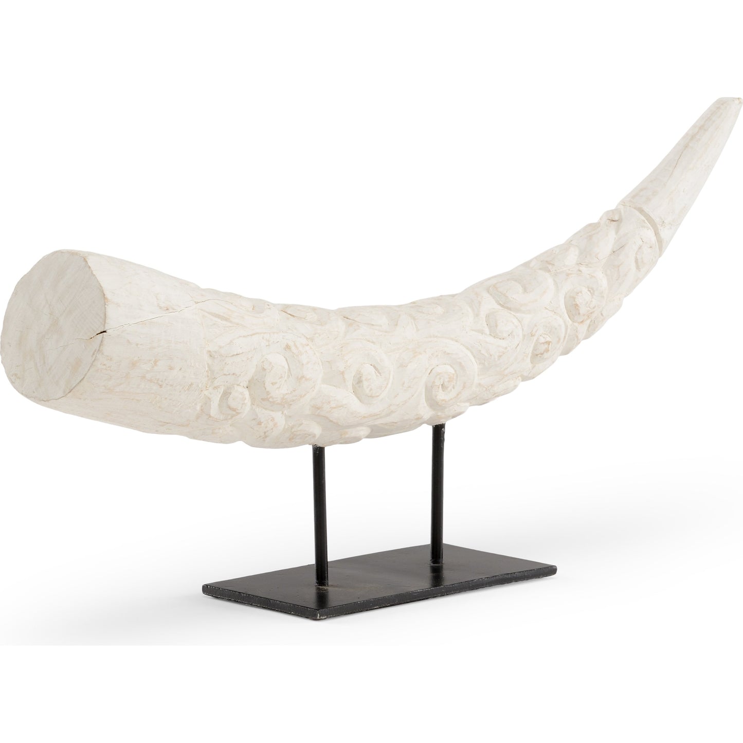001 SR-385285 | Additional Silo | Elephant Tusk by Wildwood in white, black. Made from hand carved in a eclectic & global style.