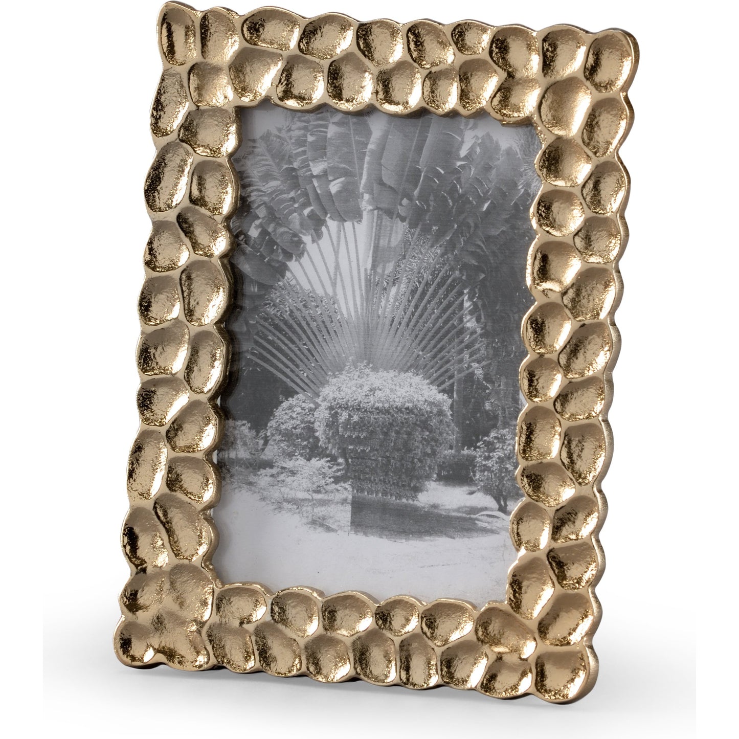 001 SR-386557 | Additional Silo | Thumbprints Photo Frame by Wildwood in ambered silver, clear. Made from cast aluminum in a modern style.