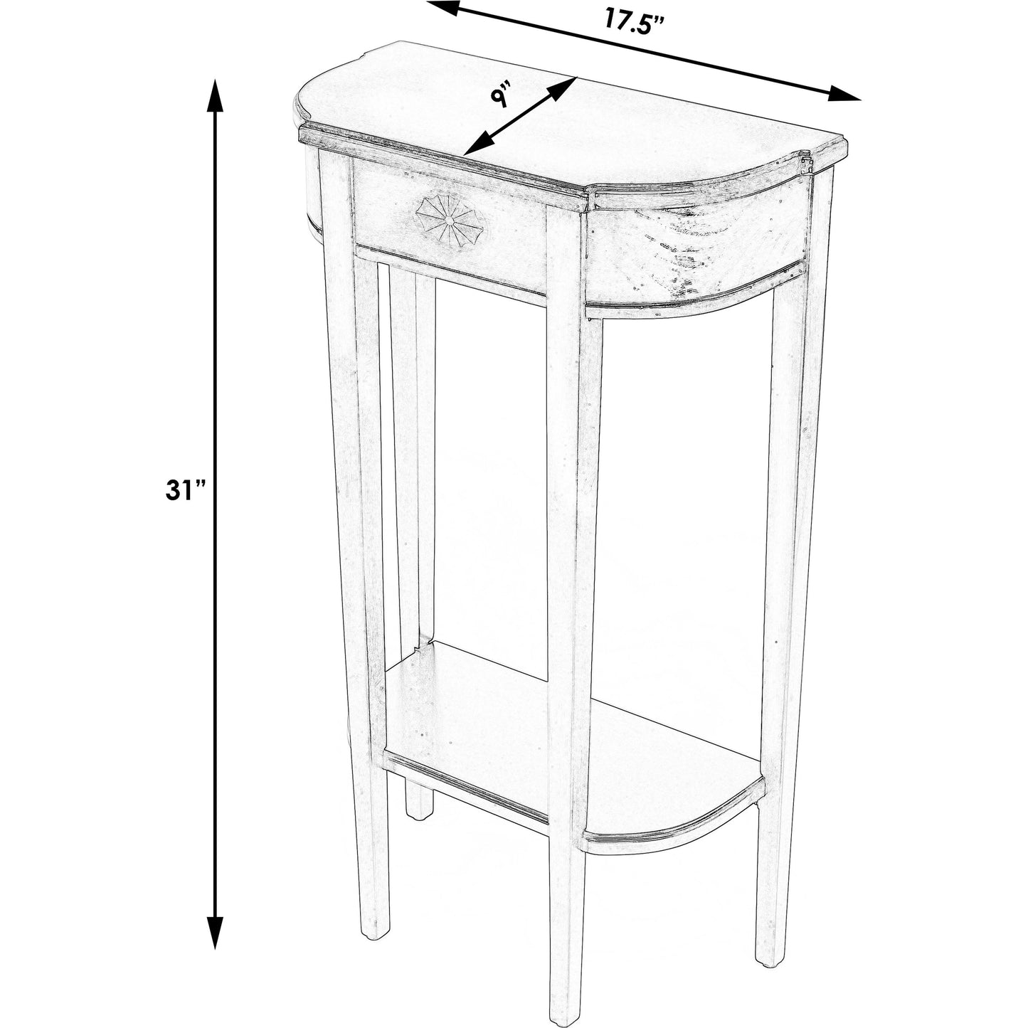 034 SI-2022056 | Additional Silo | Wendell Console Table by Butler Specialty Company. Made from unique in a traditional style.